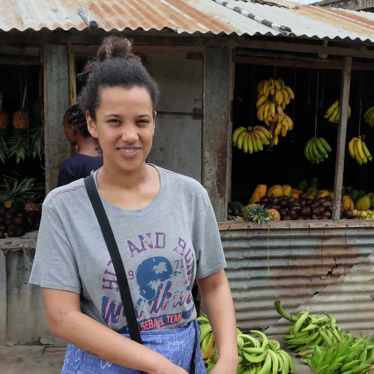 Betty beim Jugendaustausch in Bagamoyo, Tansania
